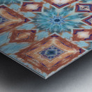 Abstract Geometric Floral Design Metal print