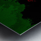 Larger Abstract Green and Red Melting Forest Metal print