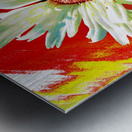 Abstract Vibrant Daisy Flower on an Abstract Background Metal print