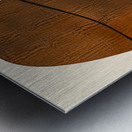 Neutral Abstract Brown Beige Cream Metal print