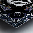 Abstract Black White Purple Kaleidoscope Flow Metal print