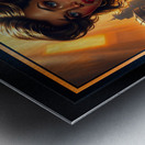 Timeless Golden Age Sci-Fi Glamour Portrait of Dahlia Mesmerizing AI Concept Art by Xzendor7 Metal print