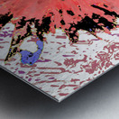 Abstract Vibrant Red Daisy Flower  Metal print