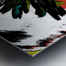 Abstract Black Daisy Metal print