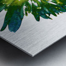 Abstract Green and Blue Daisy Metal print