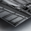 1939 PONTIAC CUSTOM COUPE B&W Metal print