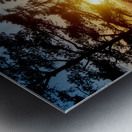 SUNRISE OVER A MISTY LAKE Metal print