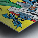 1954 Rice Owl Football Cartoon Art Metal print