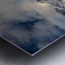 Sun ray shining through the clouds on a beautiful morning at the Ortler Mountain in South Tyrol  Metal print