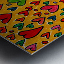 Abstract Whimsical Hearts  Metal print