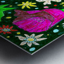 Abstract Whimsical Floral Garden Metal print