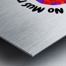 Abstract No Mus room Black Text Version Metal print