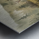 a serene watercolor style landscape pain SYJ7Aguo Metal print