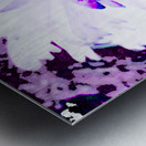 Abstract Daisy Blue Centre Metal print