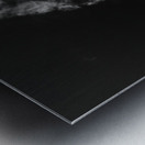 Black and white shot of beach chair at the North Sea on the island of Sylt  Metal print