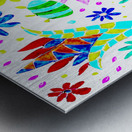 Abstract Decorative Whimsical Flowers Metal print