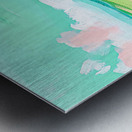 Cool Green Landscape with Flowers Metal print