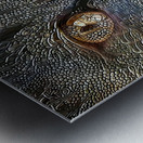 Smokey Blue Cat Portrait Metal print