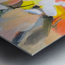 White Flowers Abstract Metal print