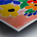 Abstract Vase of Bright Flowers Metal print