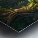 A serene and mystical forest  Metal print