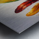 Vibrant Feather Symphony Metal print