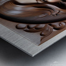 Wooden Elegance: A Portrait of Timeless Beauty Metal print