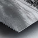 Mesa Arch Hiking Trail Grayscale Metal print