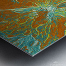 mocha turquoise Metal print