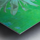 Abstract Surreal Green Daisy Metal print