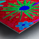 Abstract Bright Flowers  Metal print