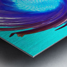 Abstract Swirling Turquoise Daisy Flower Metal print