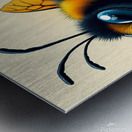 Vibrant Bumblebee and Floral Art Poster – Nature-Inspired Wall Decor Metal print