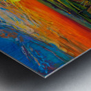 Vibrant Sunset Over Fields - Colorful Landscape Art Metal print