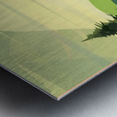 Stylized Mountain Landscape - Modern Nature Illustration Metal print