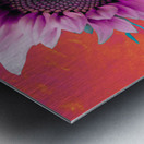 Abstract Hibiscus Sunflower Metal print