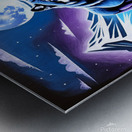 Majestic Wolf Under Moonlight - Vibrant Wildlife Art Metal print