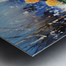 Youngsters Building a Snowman Metal print