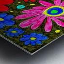 Abstract Colourful Florals Metal print