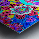 Abstract Vibrant Florals  Metal print