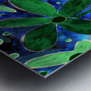 Abstract Blue and Green Florals Metal print