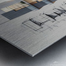 Architect Office Wall Art – Architectural Sketch to Realistic Building Print – Modern Architecture Decor for Architects & Designers Metal print