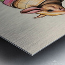 Default A cartoon armadillo curled up in a ball w Metal print