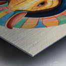 Default A cartoon armadillo curled up in a ball w Metal print