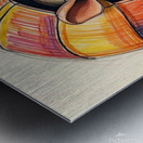 Default A cartoon armadillo curled up in a ball w Metal print