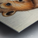 Default A cartoon beaver with its teeth chatterin Metal print