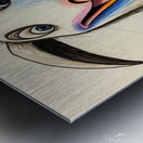 Default A cartoon anteater with its tongue sticki Metal print