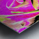Abstract Neon Rose Metal print