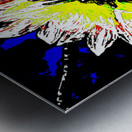 Abstract White and Yellow Flower  Metal print