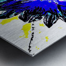  Abstract Blue and Black Flower  Metal print